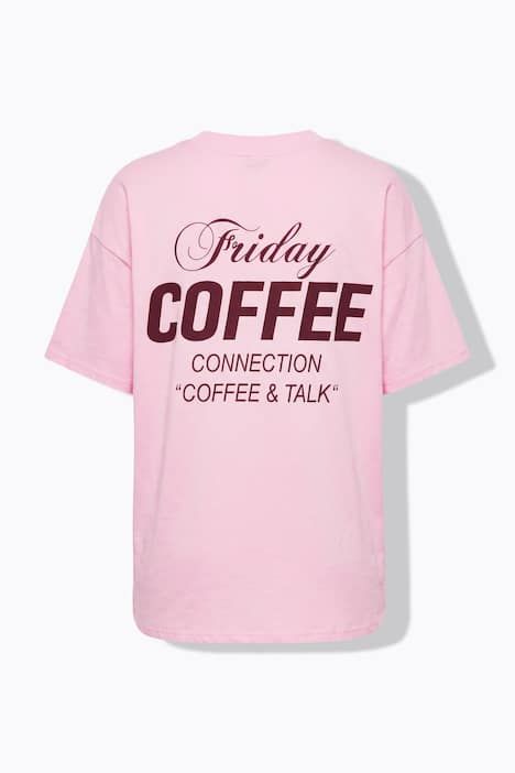 T-shirt oversize, imprimé Coffee dans le dos