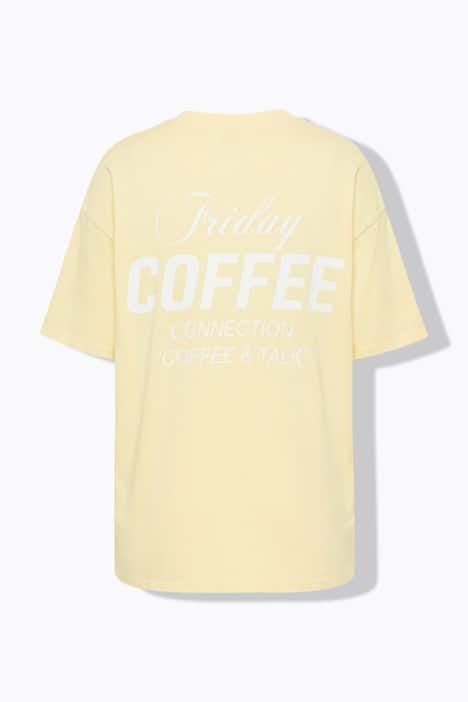 T-shirt oversize, imprimé Coffee dans le dos