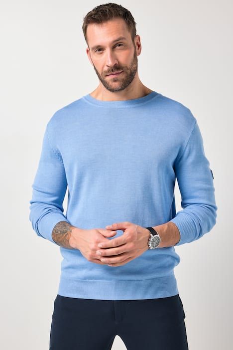 Pull JP 1880 col rond, maille fine et légère, flocage - jusqu'au 7 XL