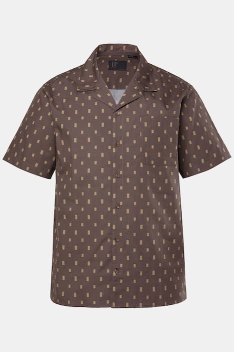 Chemise JP 1880 à manches courtes, col cubain et imprimé all-over, coupe Cuba-Fit - jusqu'au 8 XL