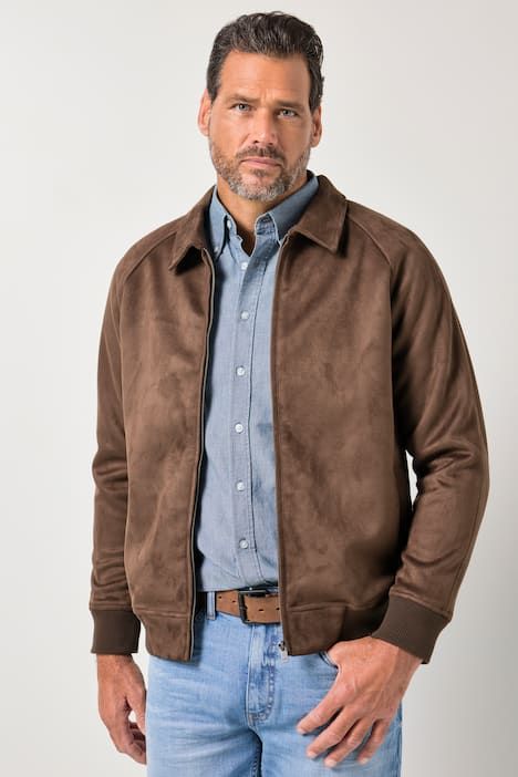 Blouson JP 1880 imitation cuir suédé, fermeture zippée, collection Outdoor - jusqu'au 7 XL