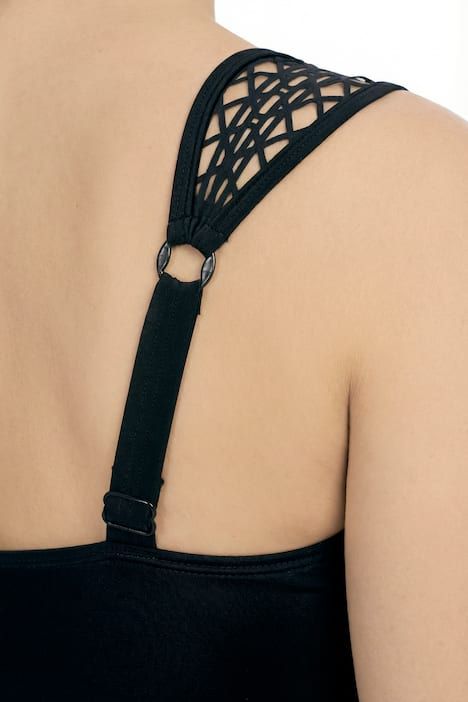 Maillot de bain avec armatures, coques souples, laçage, en matière recyclée