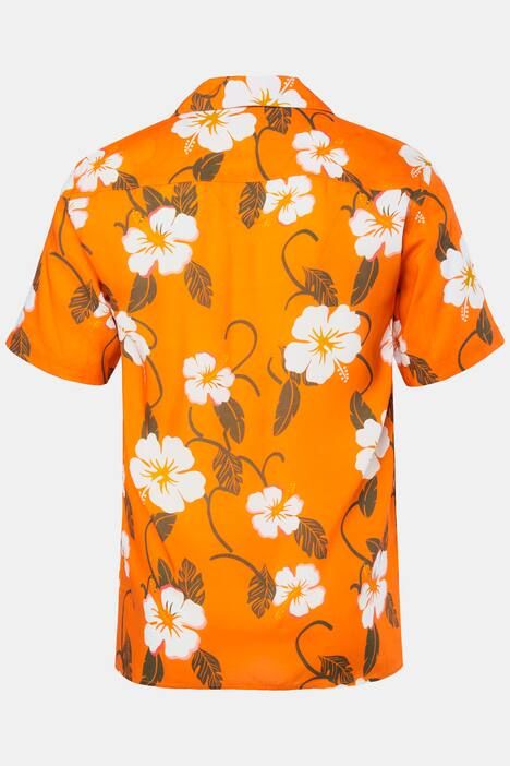 Chemise JP 1880 en viscose, imprimé all-over, manches courtes et col cubain, coupe Cuba Fit - jusqu'au 8 XL