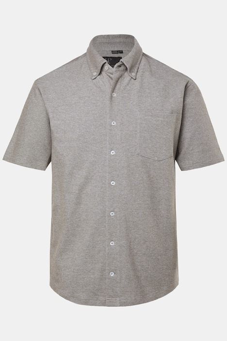 Chemise JP 1880 en piqué, coupe Modern Fit, technologie FLEXNAMIC®, manches courtes et col à pointes boutonnées