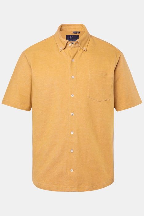 Chemise JP 1880 en piqué, coupe Modern Fit, technologie FLEXNAMIC®, manches courtes et col à pointes boutonnées