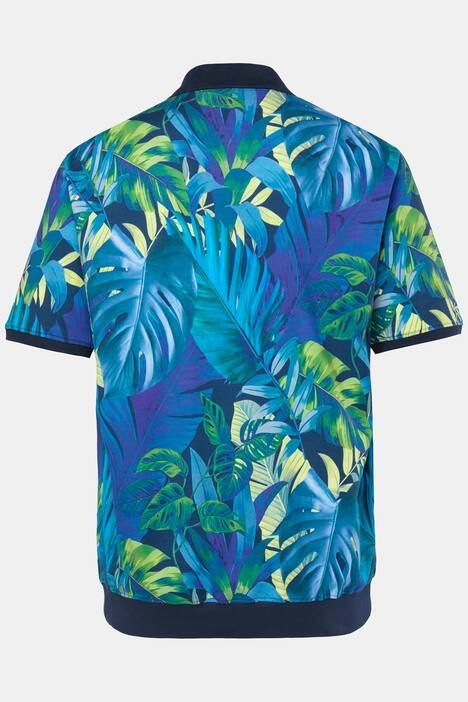 Polo JP 1880 en piqué motif feuilles, ventre confort et manches courtes - du XXL au 8 XL