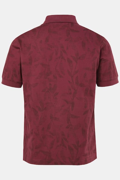 Polo JP 1880 à manches courtes, tissu piqué dans un imprimé all-over - jusqu'au 8 XL