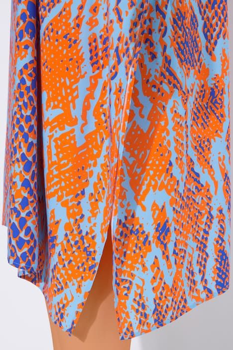 Caftan imprimé serpent, col en V et manches mi-longues