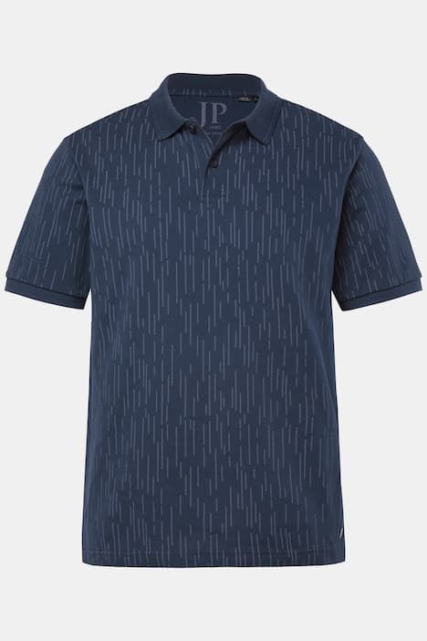 Polo JP 1880 à manches courtes, tissu piqué dans un imprimé all-over - jusqu'au 8 XL