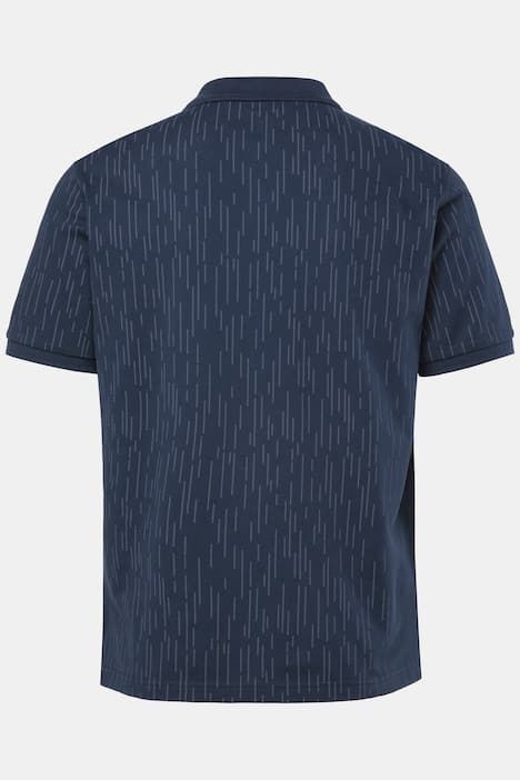Polo JP 1880 à manches courtes, tissu piqué dans un imprimé all-over - jusqu'au 8 XL