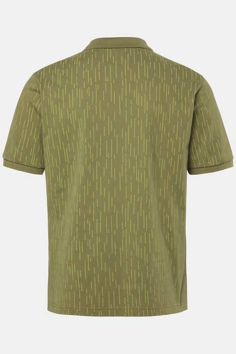 Polo JP 1880 à manches courtes, tissu piqué dans un imprimé all-over - jusqu'au 8 XL