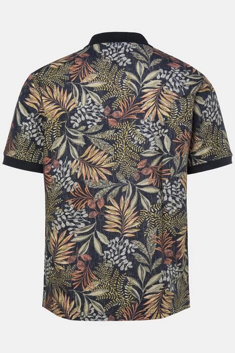 Polo JP 1880 motif feuilles, manches courtes et jersey texturé - jusqu'au 8 XL