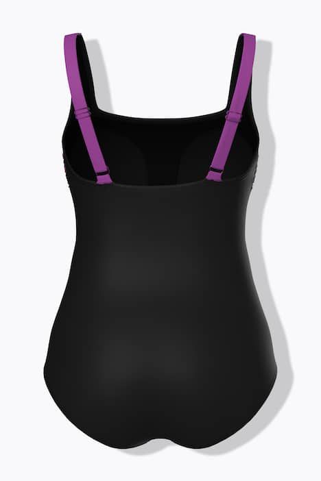 Maillot de bain avec bonnets souples, bretelles ajustables, motif palmiers