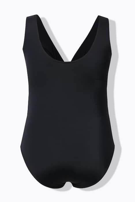 Maillot de bain avec bonnets souples et bordures fantaisie, matière recyclée