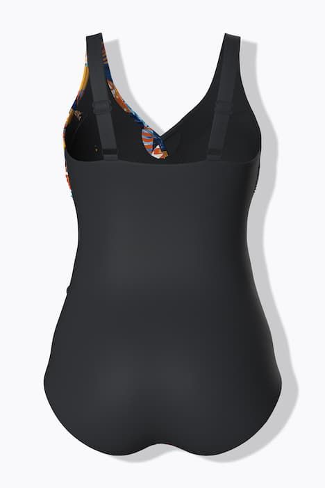 Maillot de bain avec bonnets souples, motif à carreaux et décolleté esprit cache-cœur, matière recyclée