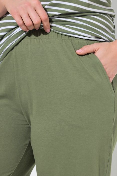 Pyjama 2 pièces en coton bio, pantalon + T-shirt col rond et manches courtes