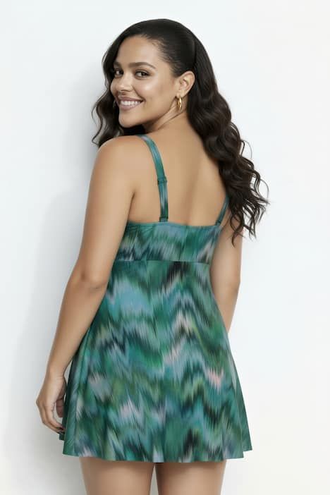 Maillot de bain avec bonnets souples, imprimé flou