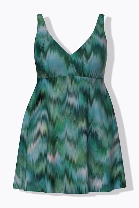 Maillot de bain avec bonnets souples, imprimé flou