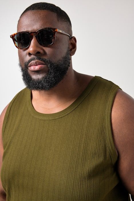 Débardeur STHUGE en jersey texturé - jusqu'au 8 XL