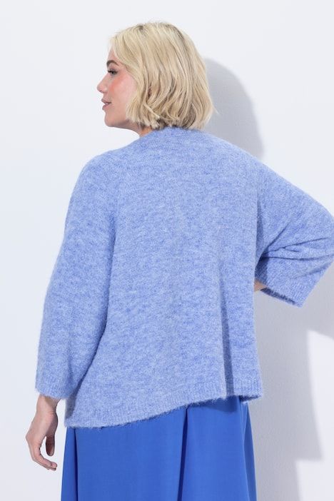 Cardigan en maille très douce, sans fermeture, manches&nbsp;3/4