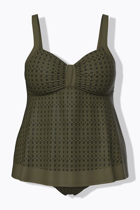 Tankini avec bonnets souples, motif graphique et bretelles ajustables