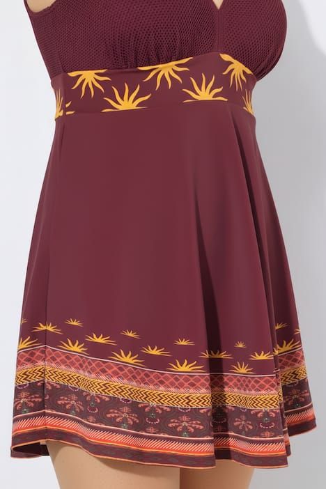 Robe de bain à bonnets souples, doublure en Powermesh et motifs esprit bohème à la base