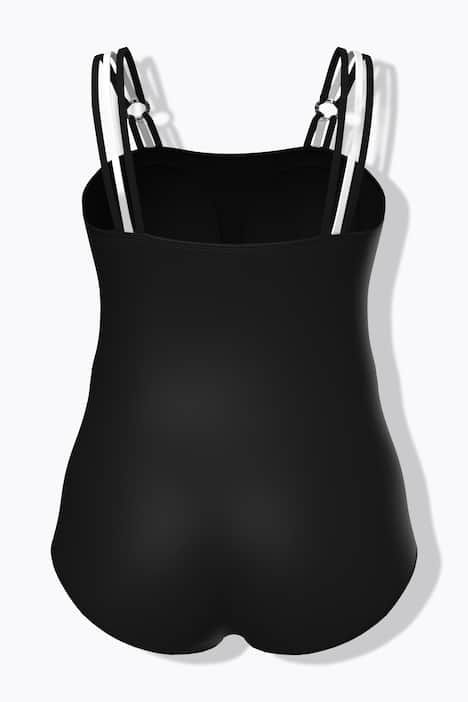 Maillot de bain à bonnets souples, bretelles triples de chaque côté et motif tigré en haut et en bas