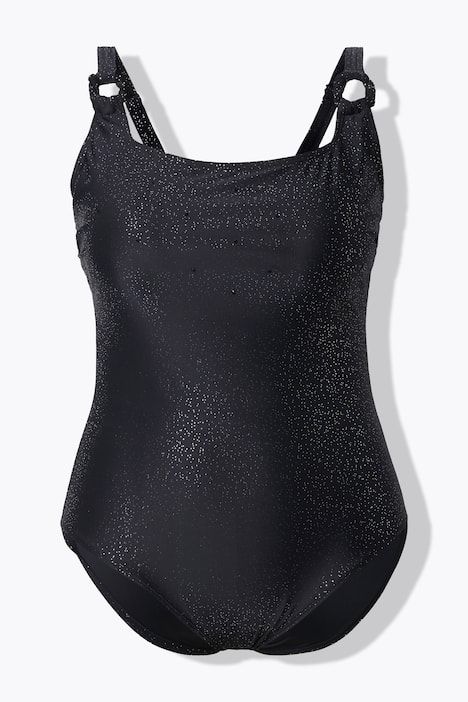Maillot de bain avec bonnets souples, bretelles ajustables, matière aux reflets métalliques