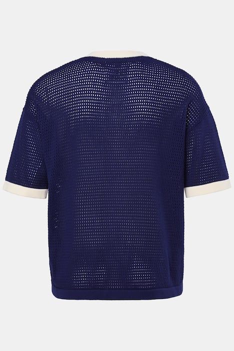 T-shirt STHUGE, maille en mesh, col en V et manches courtes - jusqu'au 8 XL