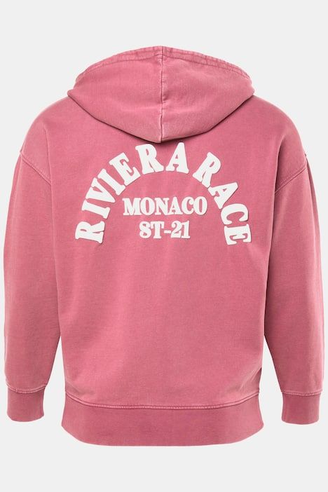 Veste à capuche en molleton STHUGE, flocage dans le dos, manches longues et fermeture zippée - jusqu'au 8 XL