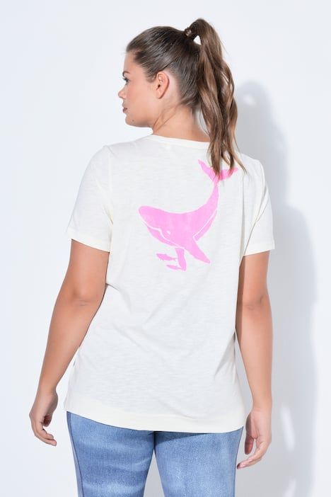 T-shirt décolleté rond et manches courtes, teinture à froid, label OEKO-TEX