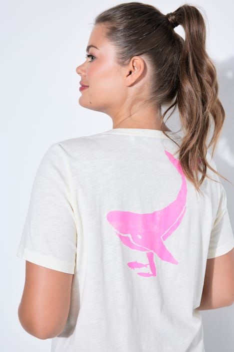 T-shirt décolleté rond et manches courtes, teinture à froid, label OEKO-TEX