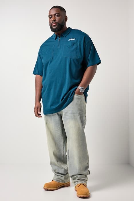 Polo STHUGE, manches courtes et fermeture zippée - jusqu'au 8 XL