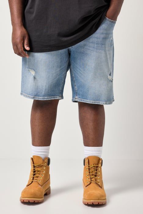 Bermuda en jean STHUGE, ventre confort, coupe Baggy Fit 5 poches - jusqu'à la taille 74