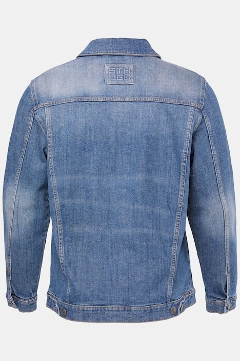 Veste en jean STHUGE, style vintage, patte de boutonnage - jusqu'au 8 XL