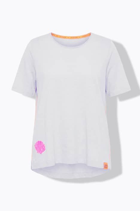 T-shirt décolleté rond et manches courtes, imprimé dans le dos, label OEKO-TEX MIG