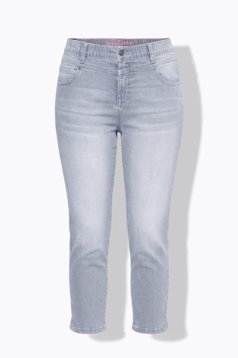 Jean taille haute, coupe Slim Fit, longueur 3/4