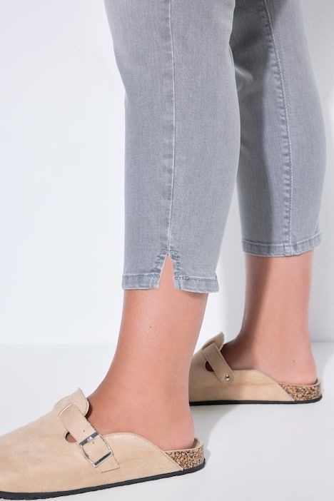 Jean taille haute, coupe Slim Fit, longueur 3/4