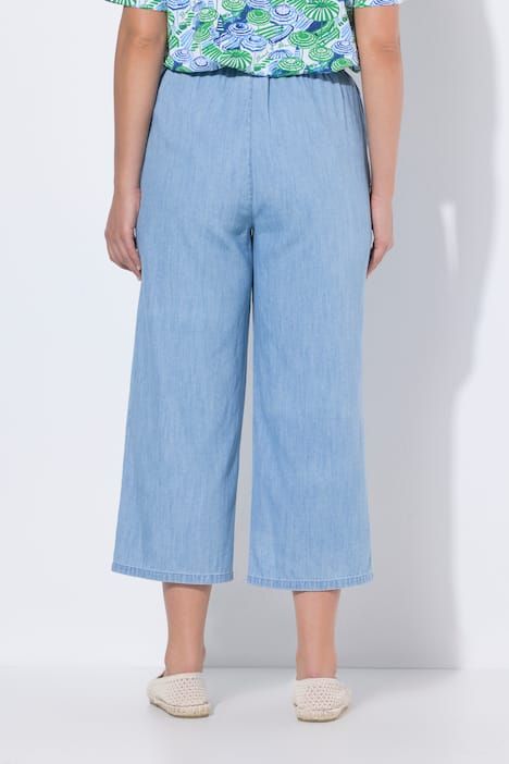 Jupe-culotte Rose, en Lyocell mélangé, jambe large et taille élastique