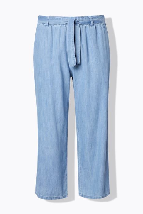 Jupe-culotte Rose, en Lyocell mélangé, jambe large et taille élastique