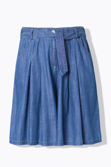 Jupe-culotte en Lyocell mélangé, jambe ultra-large et taille élastique