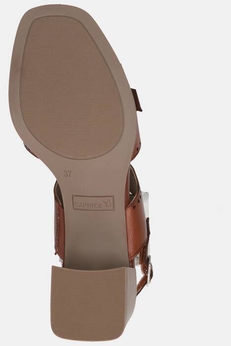 Sandales en cuir Caprice, avec boucles - largeur H