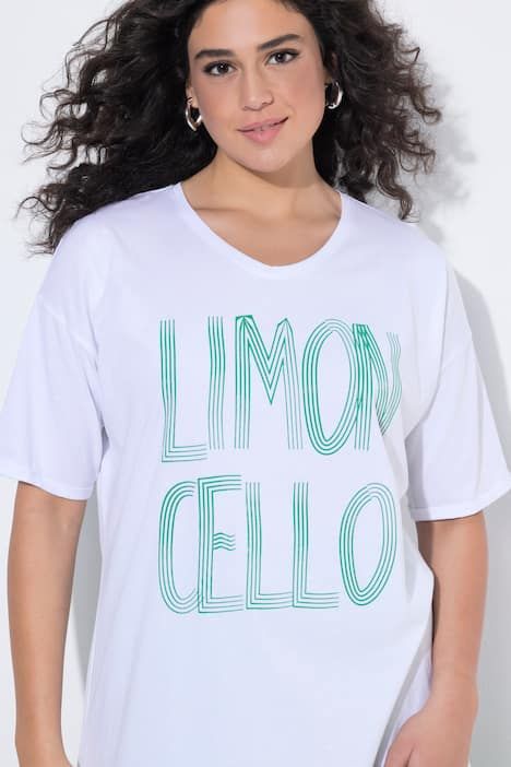 T-shirt oversize Limoncello, décollété en V et manches courtes