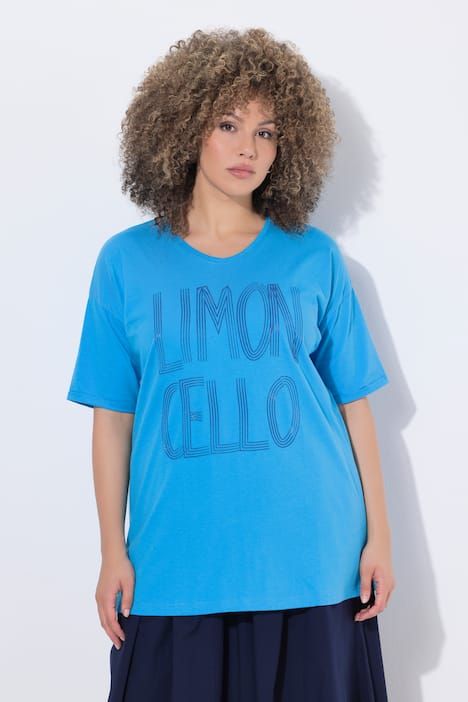 T-shirt oversize Limoncello, décollété en V et manches courtes