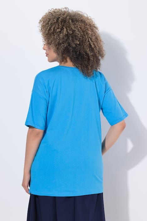 T-shirt oversize Limoncello, décollété en V et manches courtes