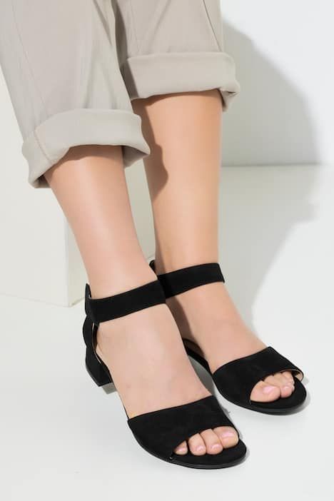 Sandales Caprice en cuir suédé- largeur G