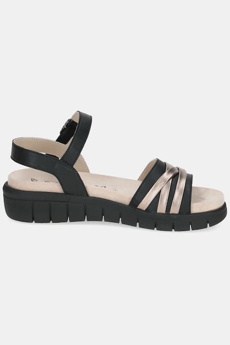 Sandales en cuir Caprice, semelle de propreté amovible - largeur H