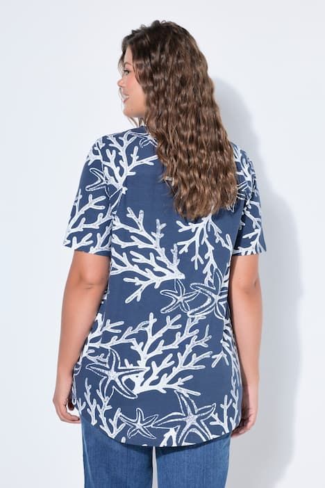 T-shirt à manches courtes, imprimé all-over (intégral) et label OEKO-TEX