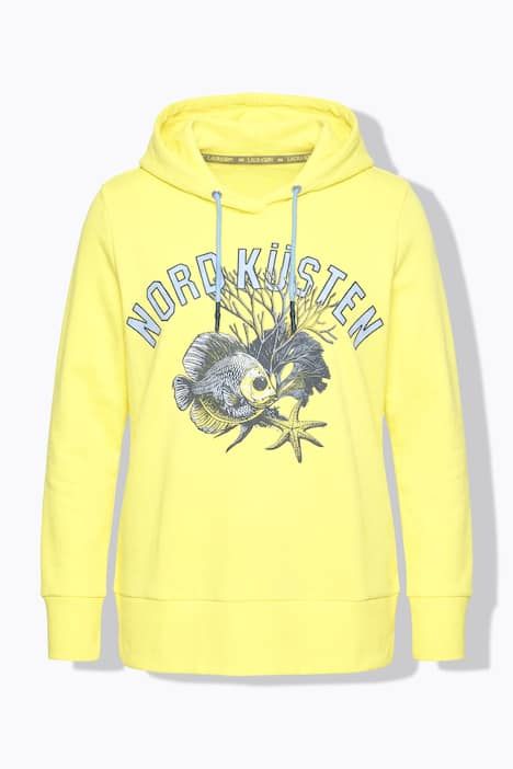 Sweat-shirt à capuche, imprimé et label OEKO-TEX