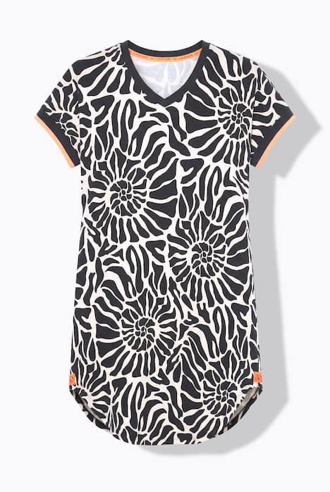 Robe t-shirt, décolleté en V, label OEKO-TEX MIG